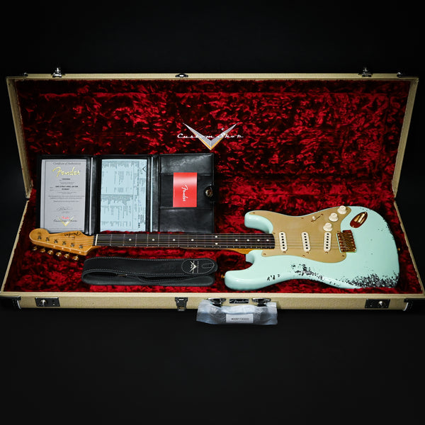 Fender Custom Shop 1962 Stratocaster Heavy Relic w/ Gold Hardware & Josefina Handwound Pickups- Surf Green/ Black Paisley 2024 (R139397)