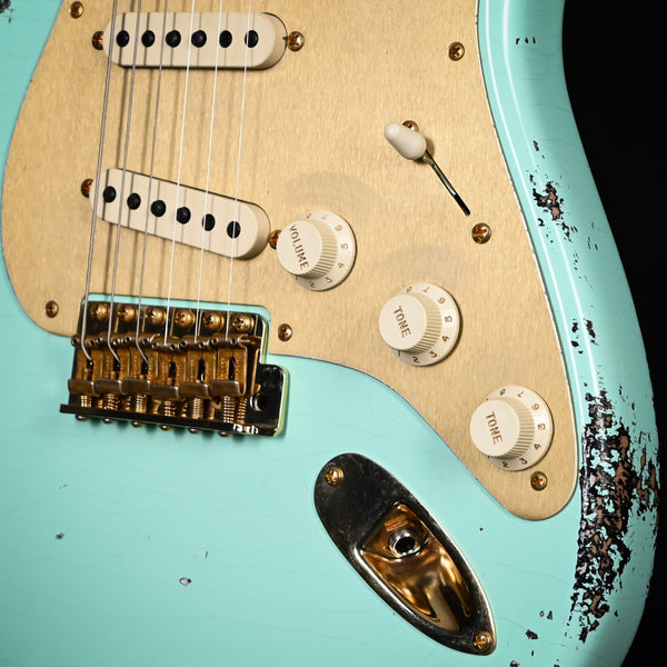 Fender Custom Shop 1962 Stratocaster Heavy Relic w/ Gold Hardware & Josefina Handwound Pickups- Surf Green/ Black Paisley 2024 (R139397)