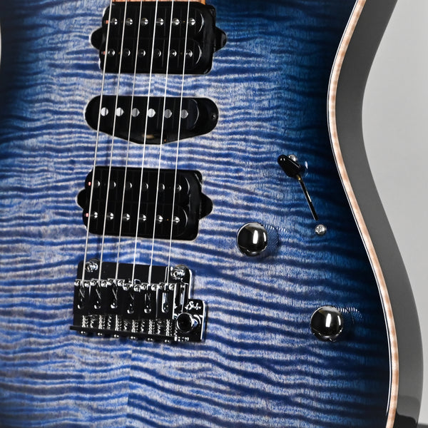 Suhr Modern Plus Electric Guitar- Faded Trans Whale Blue Burst 2026 (93361)