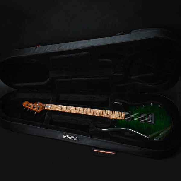 Ernie Ball Music Man JP15 John Petrucci Signature Electric Guitar- Green Tiger Eye Flame 2026 (H09193)