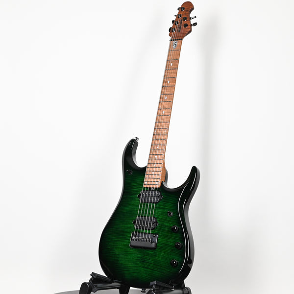 Ernie Ball Music Man JP15 John Petrucci Signature Electric Guitar- Green Tiger Eye Flame 2026 (H09193)