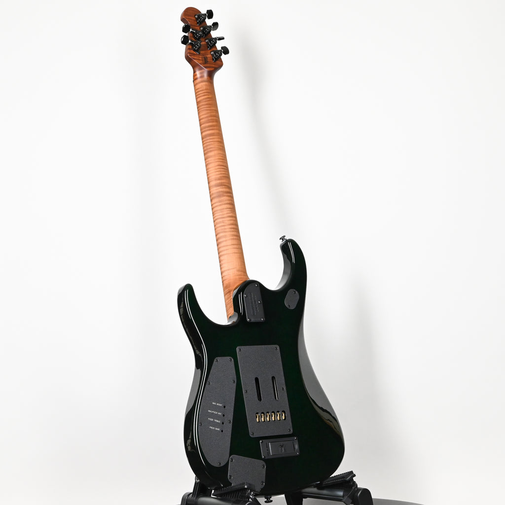 Ernie Ball Music Man JP15 John Petrucci Signature Electric Guitar- Green Tiger Eye Flame 2026 (H09193)
