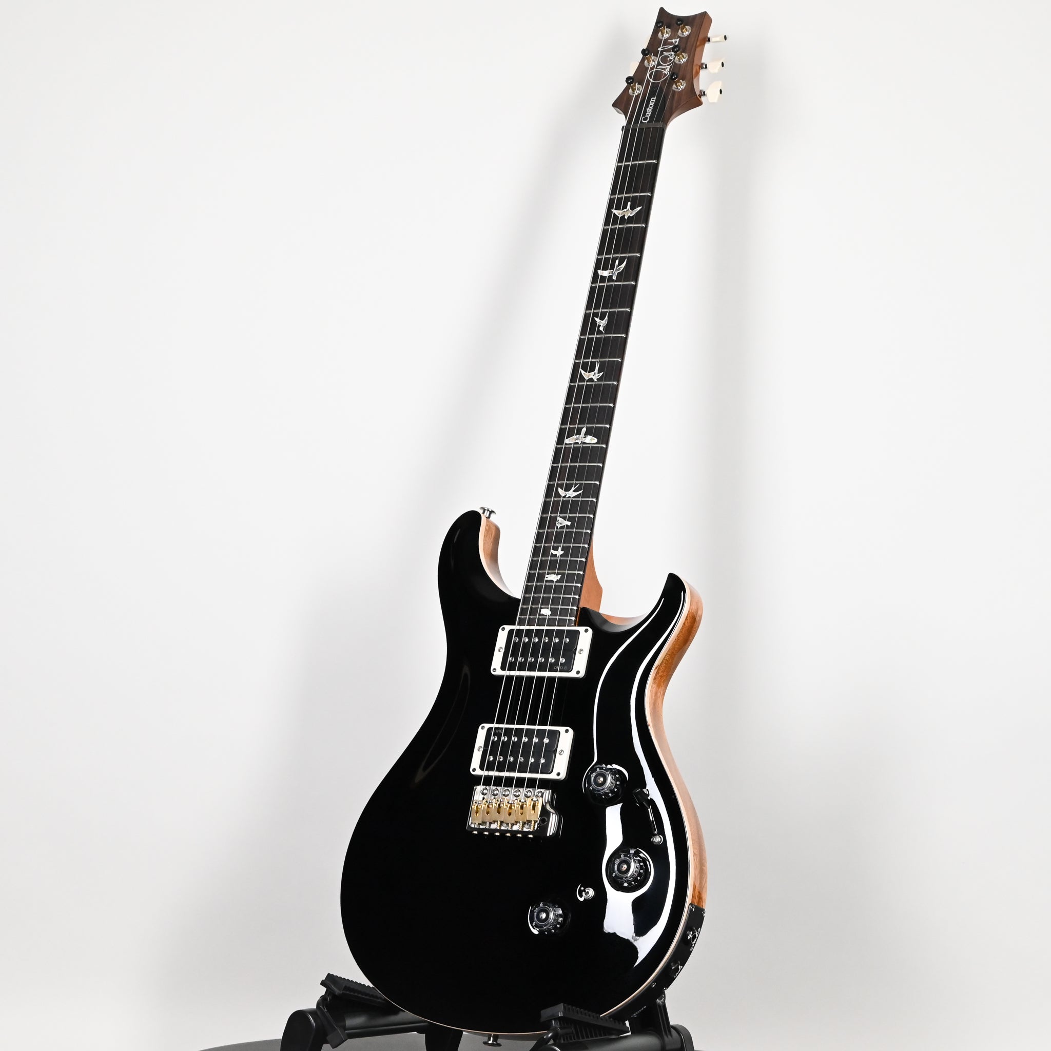 PRS Custom 24 Piezo w/ DMO Pickups Electric Guitar- Black (Natural Back) 2025 (0419101)