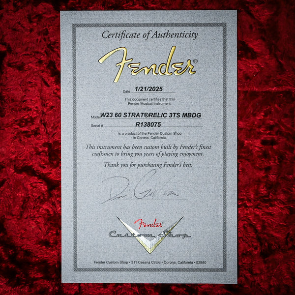 Fender Custom Shop Masterbuild Dennis Galuszka '60 Stratocaster Relic- 3 Color Sunburst 2025 (R138075)