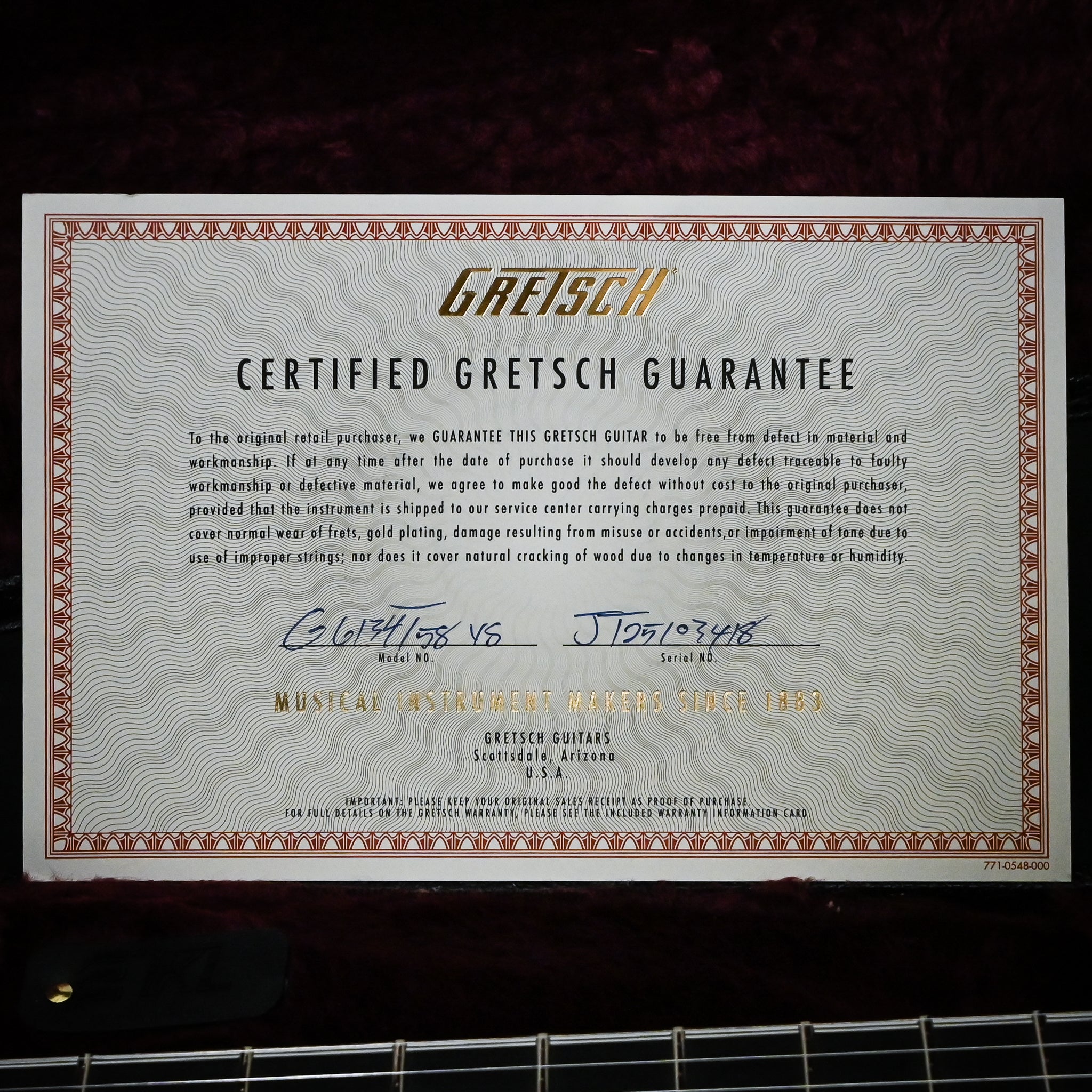 Gretsch G6134T-58 Vintage Select '58 Penguin w/ Bigsby- Vintage White 2025 (JT25103418)