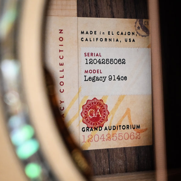 Taylor Legacy 914ce Acoustic/ Electric- Natural (1204255062)