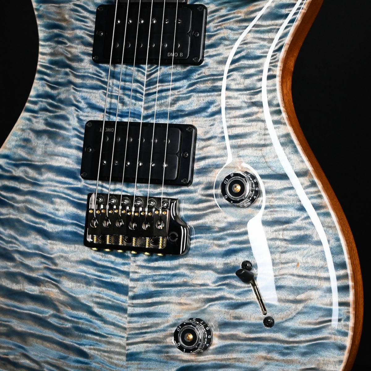 PRS Custom 24 w/ Artist Grade Quilt Maple Top & Awabi Birds- Faded Indigo 2026 (0427702)