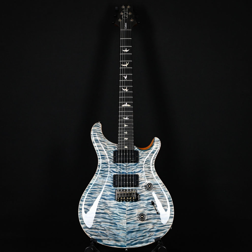 PRS Custom 24 w/ Artist Grade Quilt Maple Top & Awabi Birds- Faded Indigo 2026 (0427702)