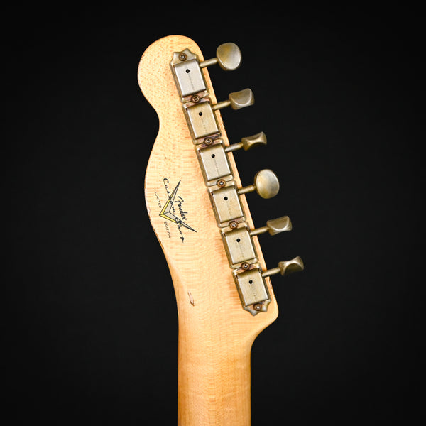 Fender Custom Shop Limited Edition '60 Telecaster Custom Heavy Relic- Aged Olympic White/ Chocolate 3 Tone Sunburst 2024 (CZ580103)