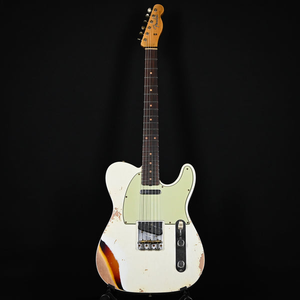 Fender Custom Shop Limited Edition '60 Telecaster Custom Heavy Relic- Aged Olympic White/ Chocolate 3 Tone Sunburst 2024 (CZ580103)