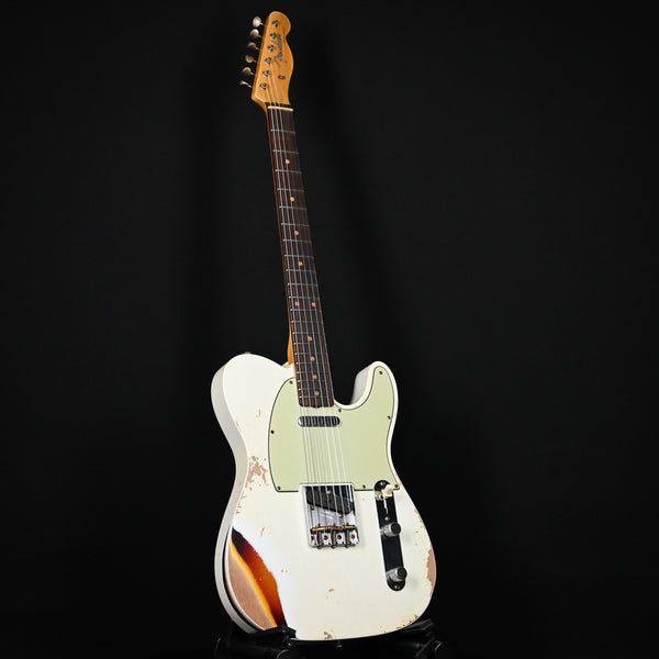 Fender Custom Shop Limited Edition '60 Telecaster Custom Heavy Relic- Aged Olympic White/ Chocolate 3 Tone Sunburst 2024 (CZ580103)