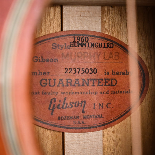 Gibson Custom 1960 Hummingbird Murphy Lab Light Aged- Heritage Cherry Sunburst 2025 (22375030)