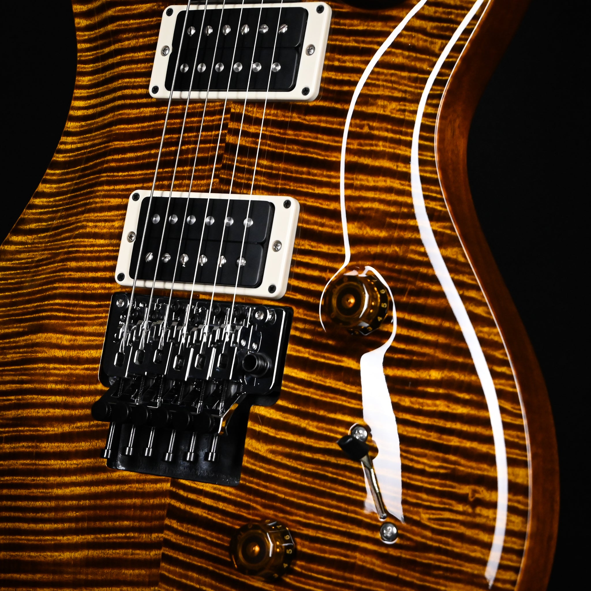 PRS Custom 24 "Floyd" w/ 10-Top & Floyd Rose- Black Gold 2025 (0413788)