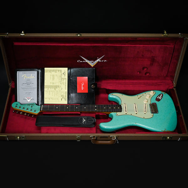 Fender Custom Shop Limited Edition 1960 Stratocaster Relic- Aged Sea Foam Green Sparkle 2025 (CZ585328)