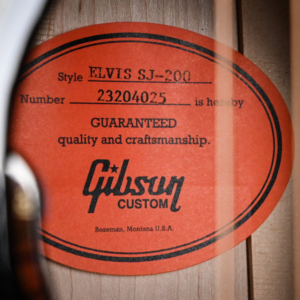Gibson Elvis SJ-200 Acoustic Guitar- Ebony 2024 (23204025)
