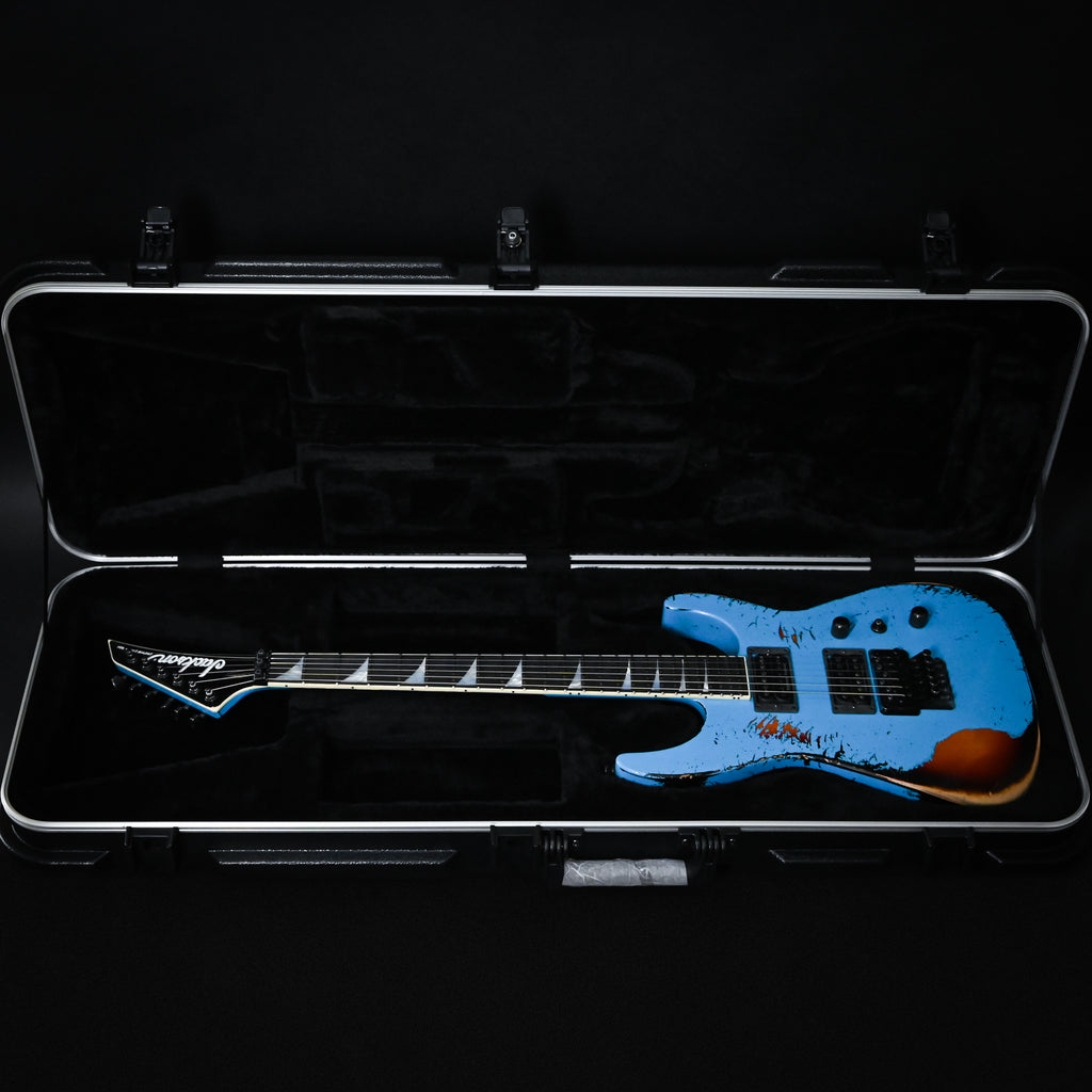 Jackson Custom Shop USA SL 2H FR Soloist Nitro Tour Relic- Robin Egg Blue/ 3-Tone Sunburst 2026 (J11564)