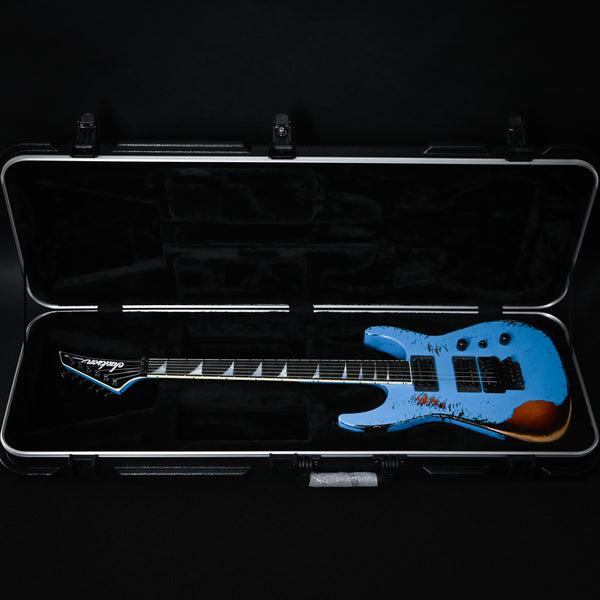 Jackson Custom Shop USA SL 2H FR Soloist Nitro Tour Relic- Robin Egg Blue/ 3-Tone Sunburst 2026 (J11564)