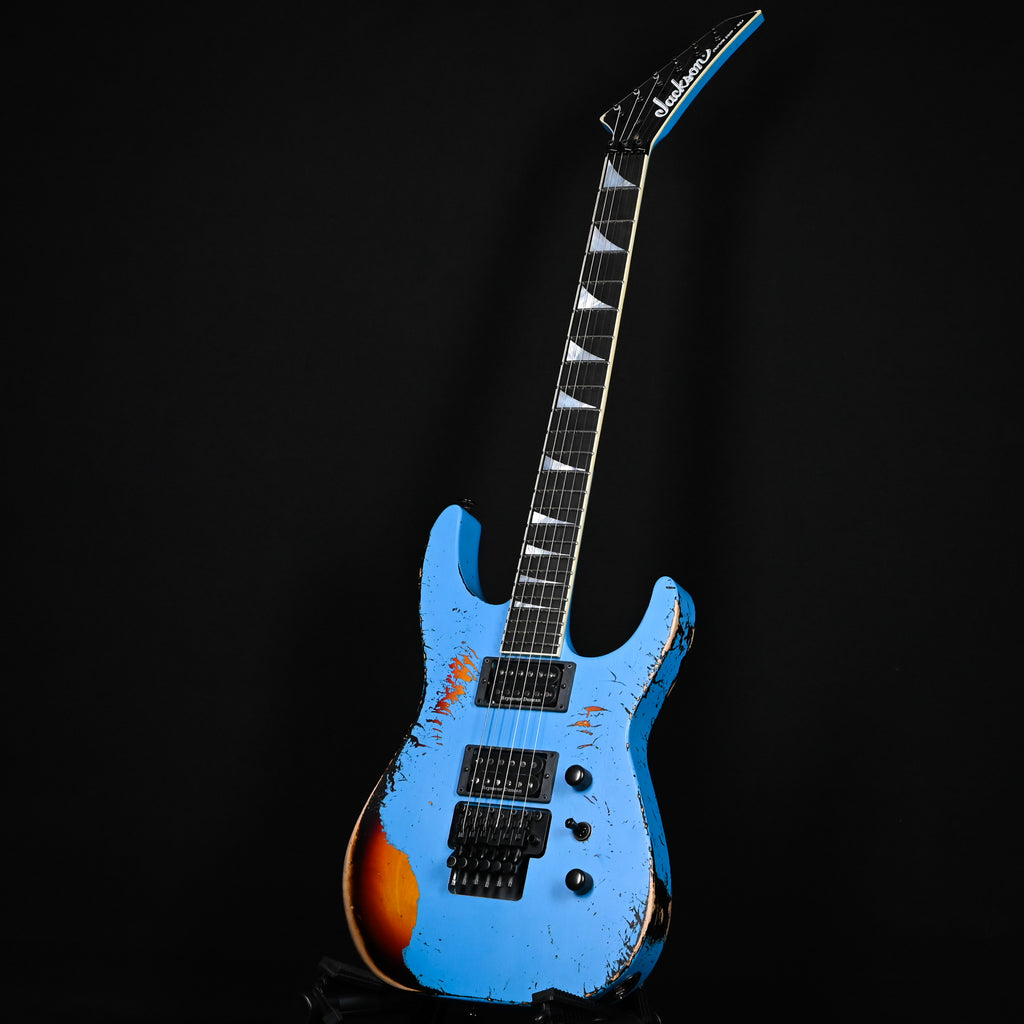 Jackson Custom Shop USA SL 2H FR Soloist Nitro Tour Relic- Robin Egg Blue/ 3-Tone Sunburst 2026 (J11564)