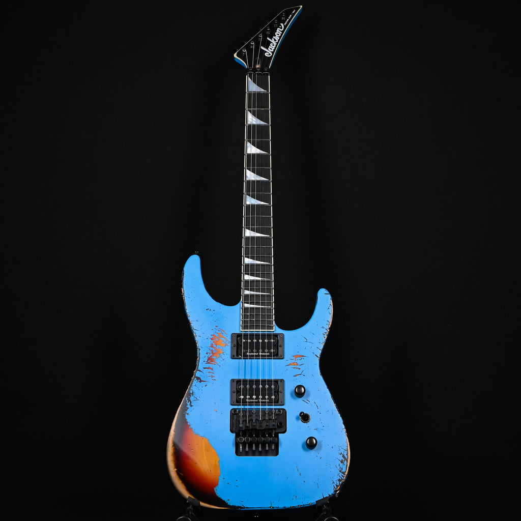 Jackson Custom Shop USA SL 2H FR Soloist Nitro Tour Relic- Robin Egg Blue/ 3-Tone Sunburst 2026 (J11564)