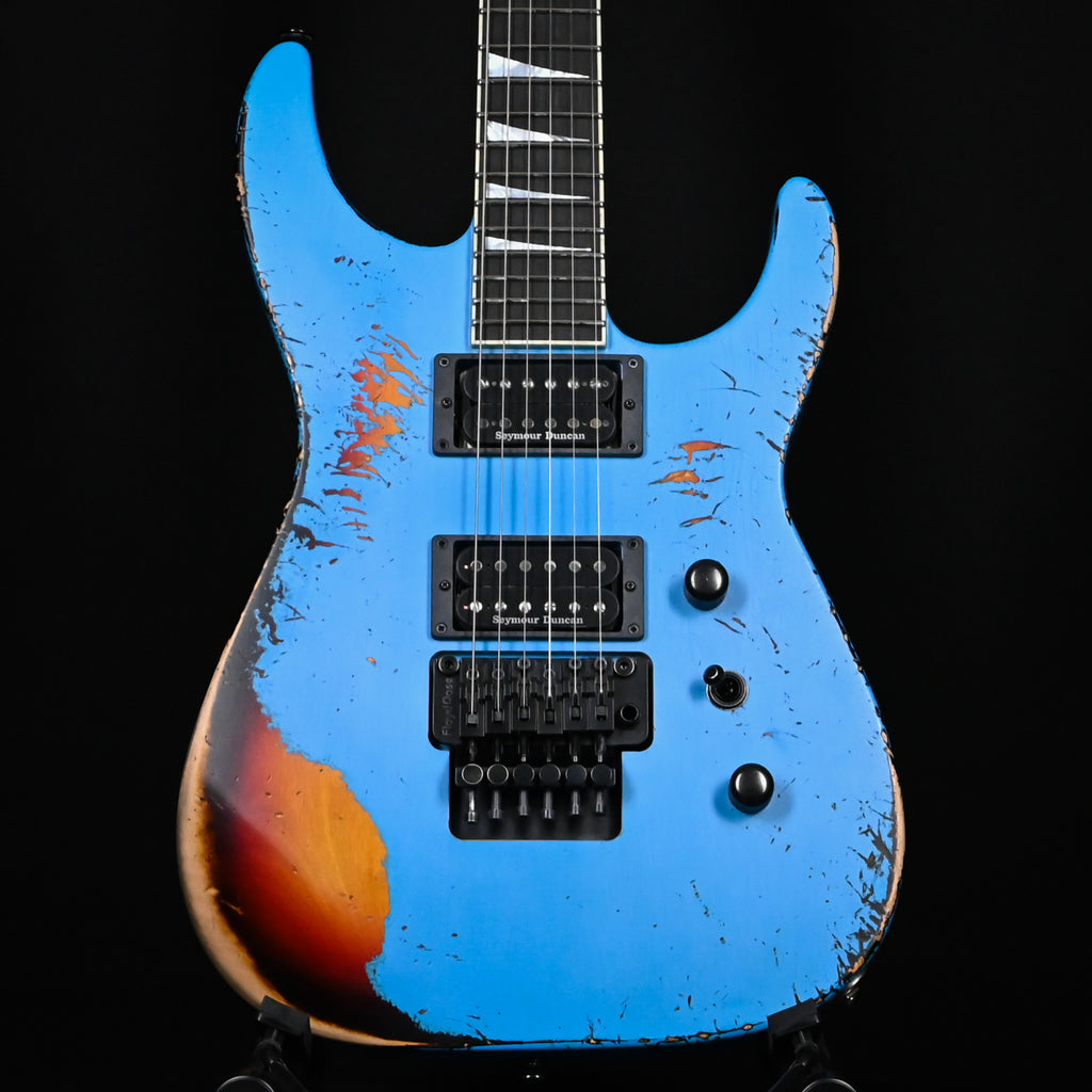 Jackson Custom Shop USA SL 2H FR Soloist Nitro Tour Relic- Robin Egg Blue/ 3-Tone Sunburst 2026 (J11564)