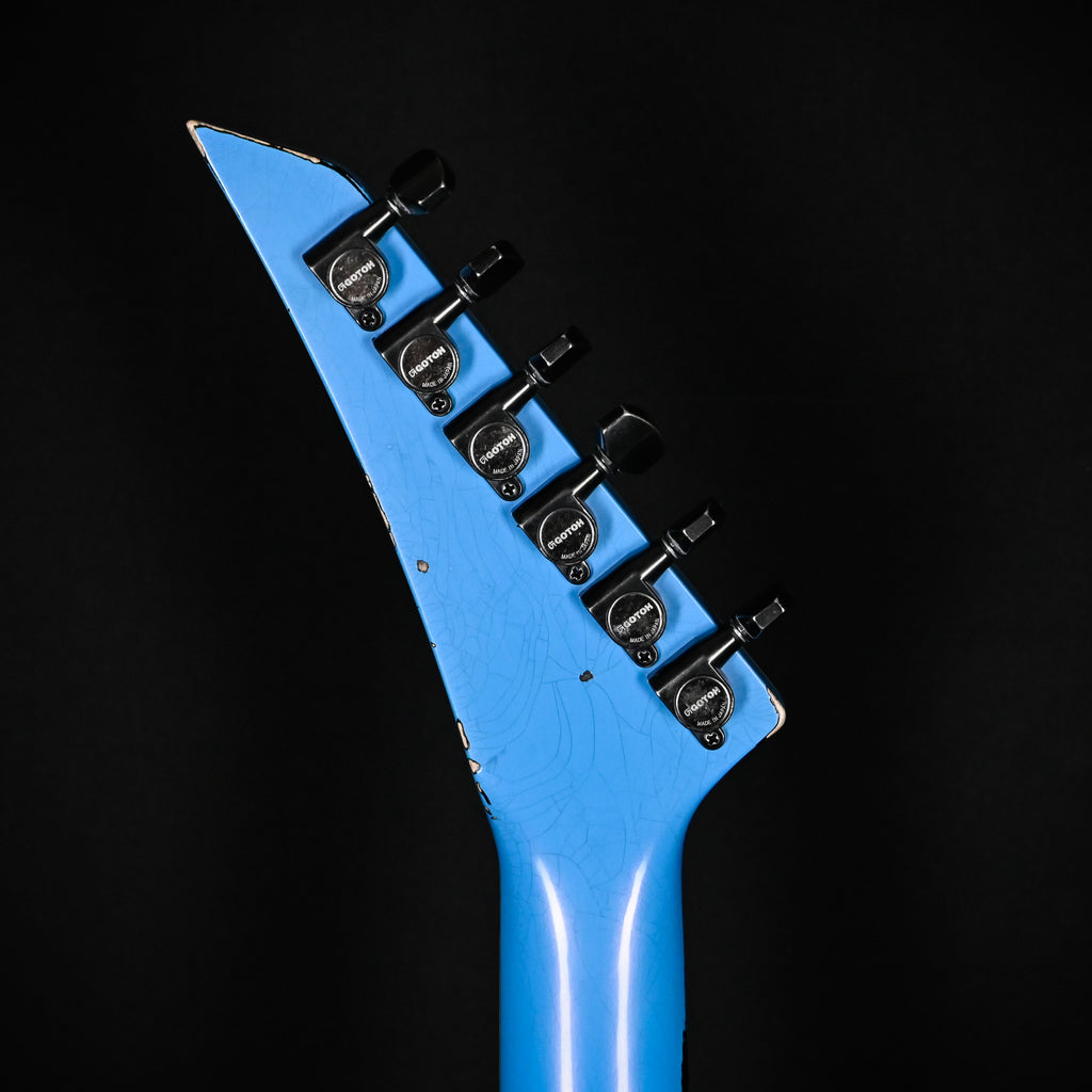 Jackson Custom Shop USA SL 2H FR Soloist Nitro Tour Relic- Robin Egg Blue/ 3-Tone Sunburst 2026 (J11564)