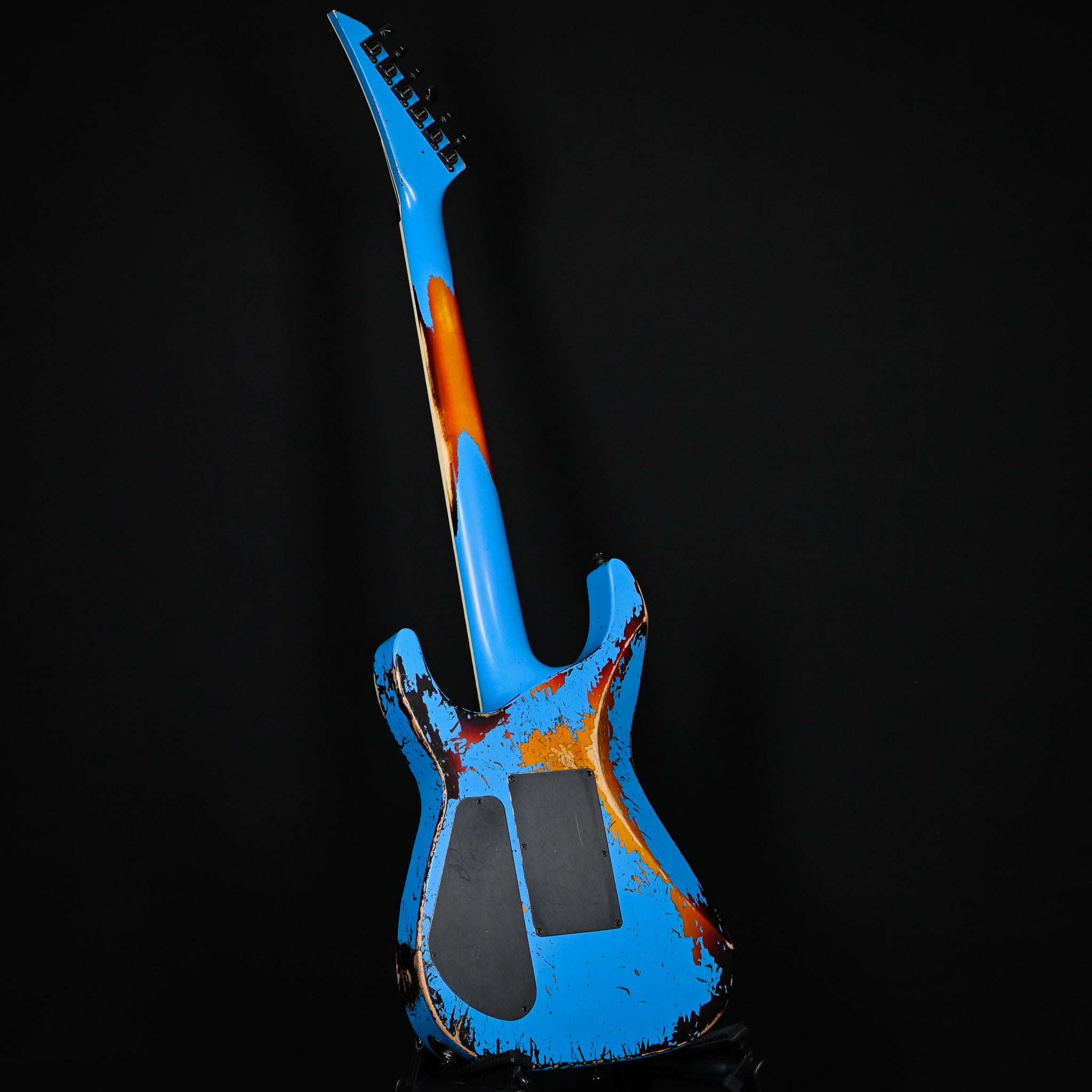 Jackson Custom Shop USA SL 2H FR Soloist Nitro Tour Relic- Robin Egg Blue/ 3-Tone Sunburst 2026 (J11564)
