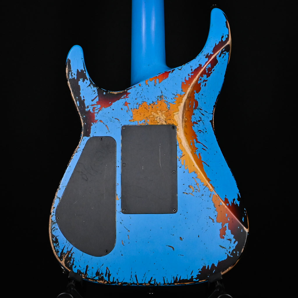 Jackson Custom Shop USA SL 2H FR Soloist Nitro Tour Relic- Robin Egg Blue/ 3-Tone Sunburst 2026 (J11564)