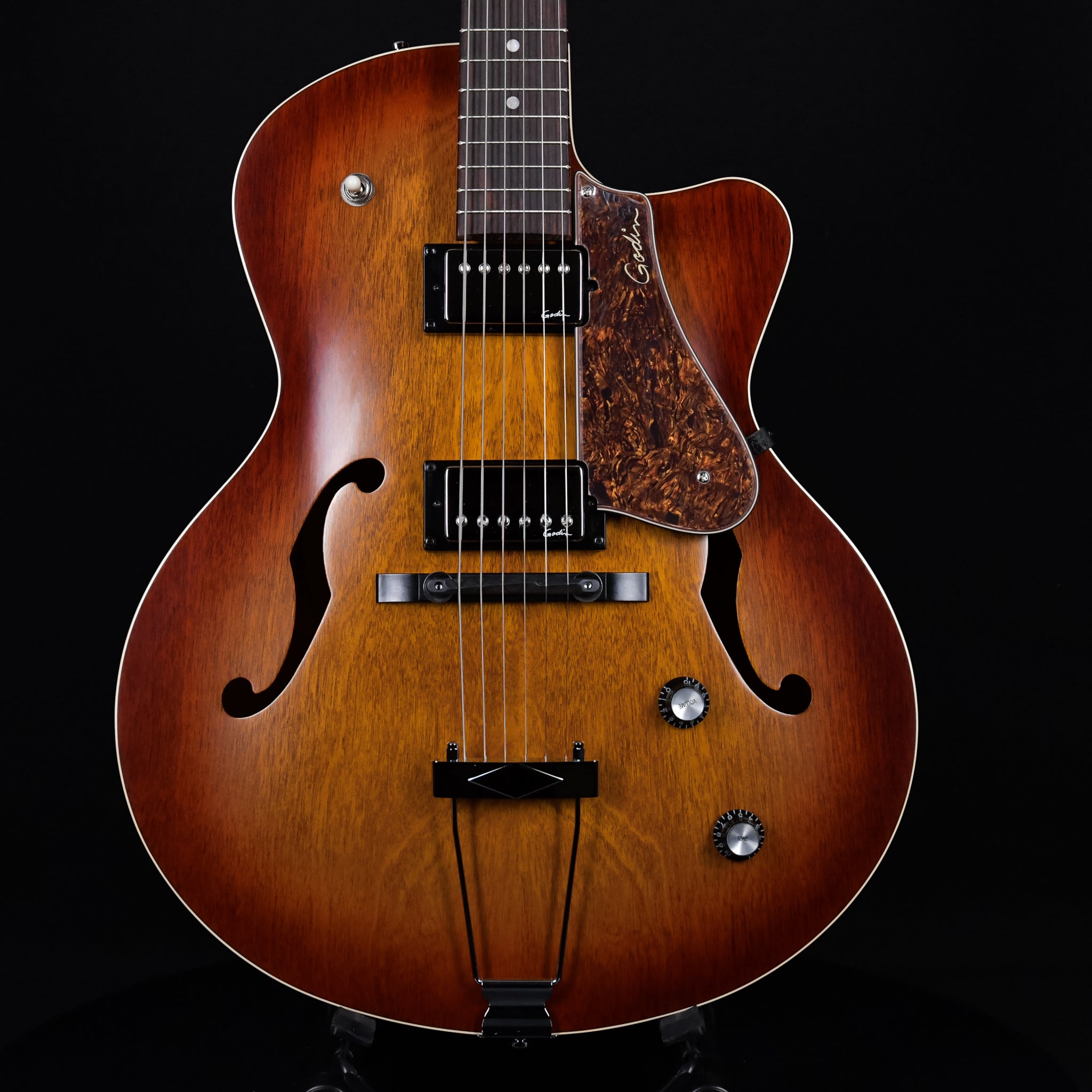 Godin 5th Avenue CW Kingpin II HB Hollow Body Cognac Burst