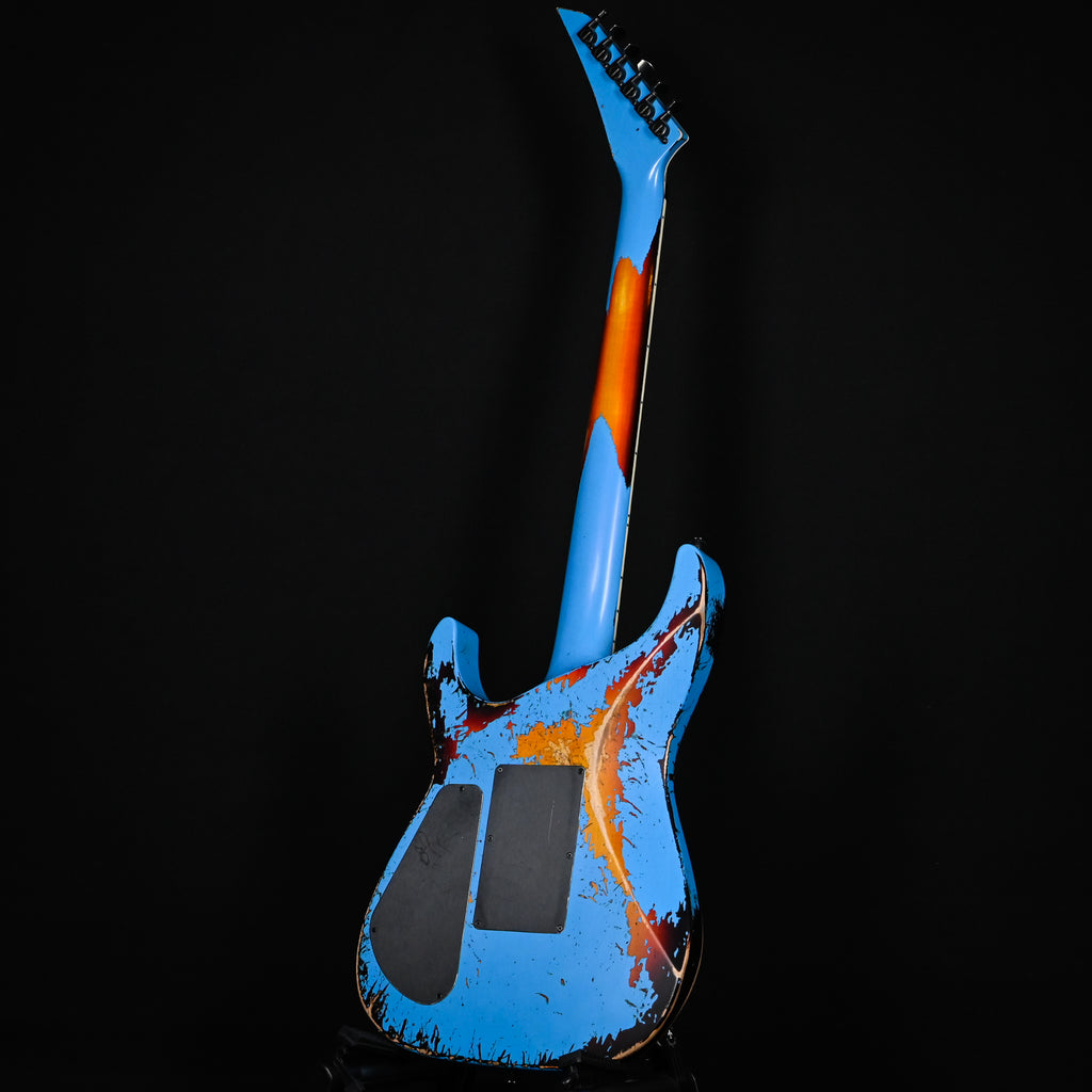 Jackson Custom Shop USA SL 2H FR Soloist Nitro Tour Relic- Robin Egg Blue/ 3-Tone Sunburst 2026 (J11564)
