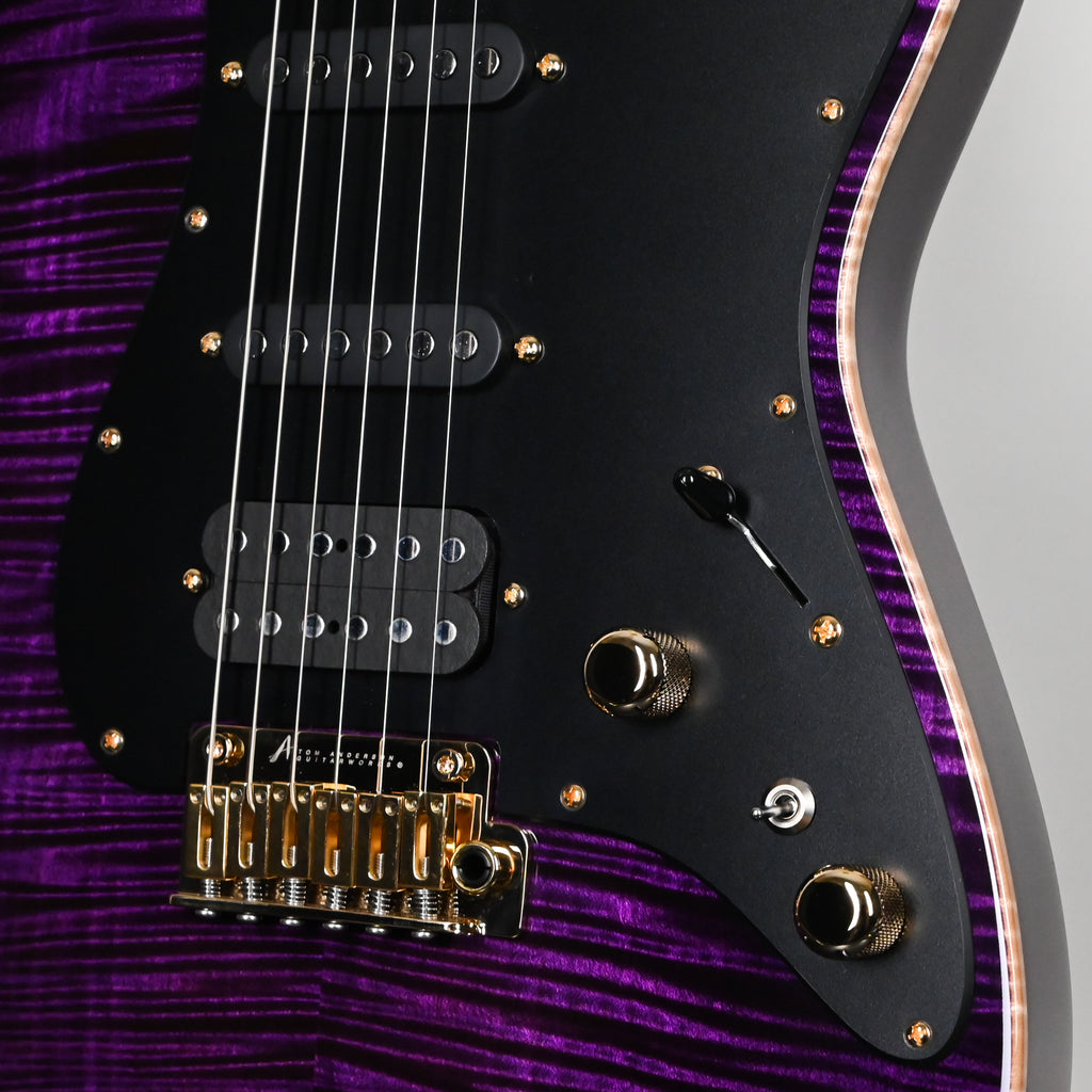 Tom Anderson Custom Drop Top Classic Electric Guitar- Transparent Purple w/ Binding 2026 (05-01-26A)