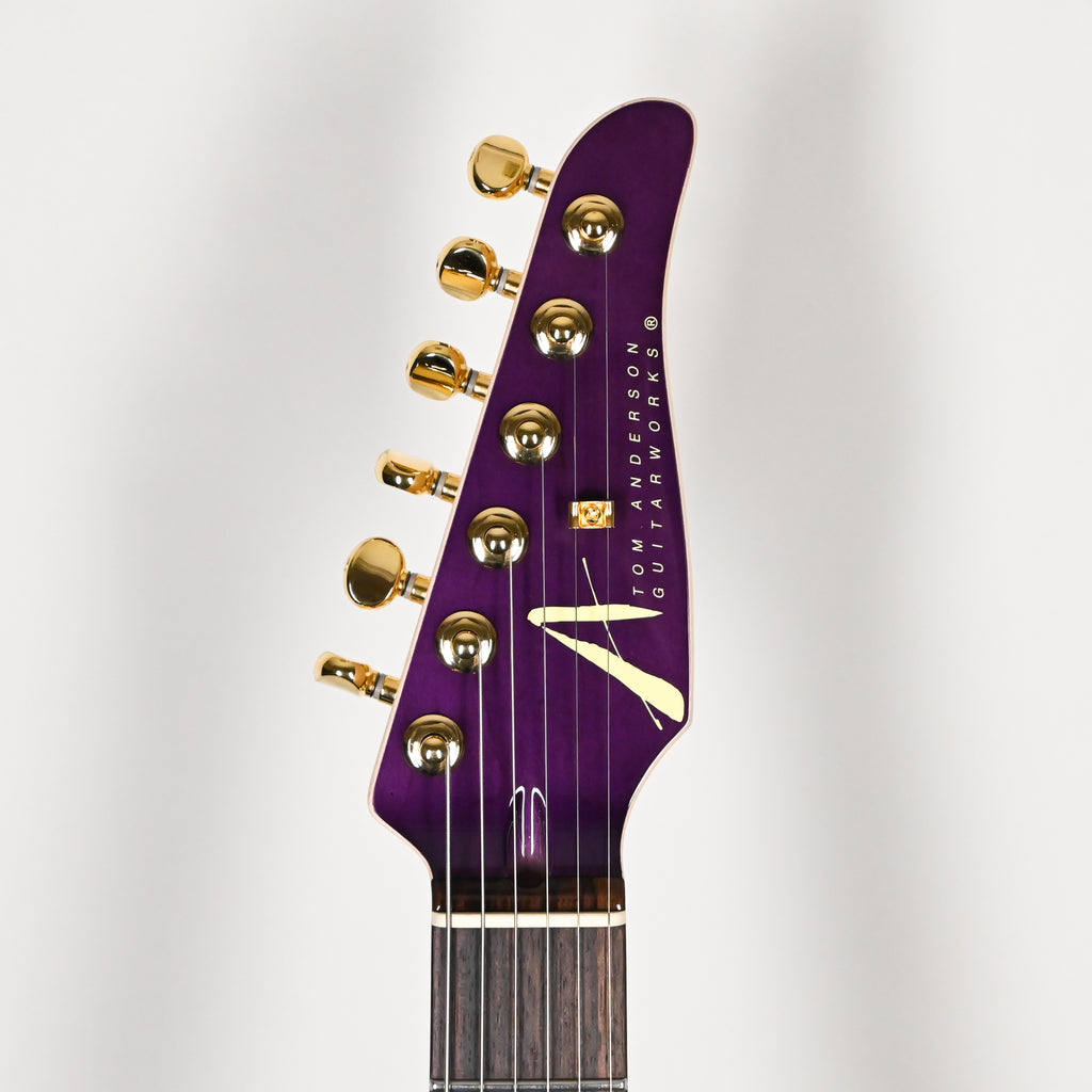 Tom Anderson Custom Drop Top Classic Electric Guitar- Transparent Purple w/ Binding 2026 (05-01-26A)