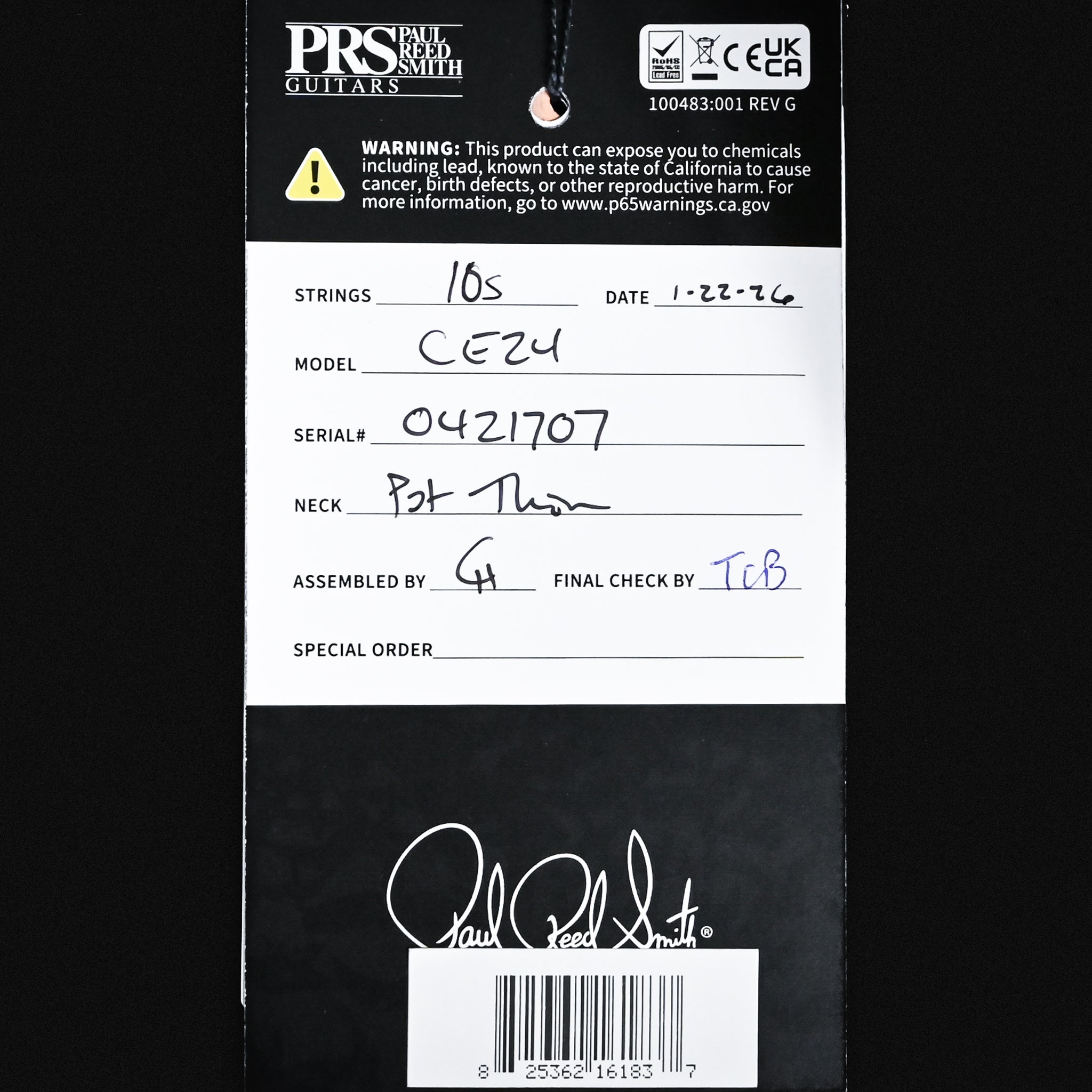 PRS CE 24 Electric Guitar- Custom Color 2025 (0421707)