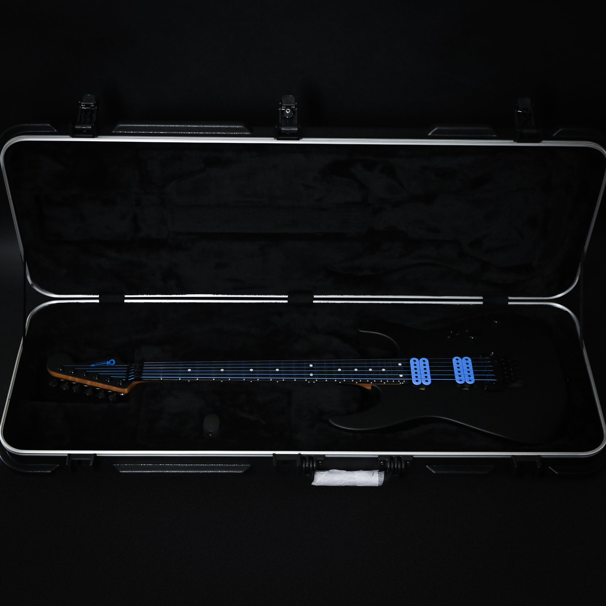 Charvel USA Custom Shop DK24 2H FR Electric Guitar- Blue on Black 2026 (US260003)