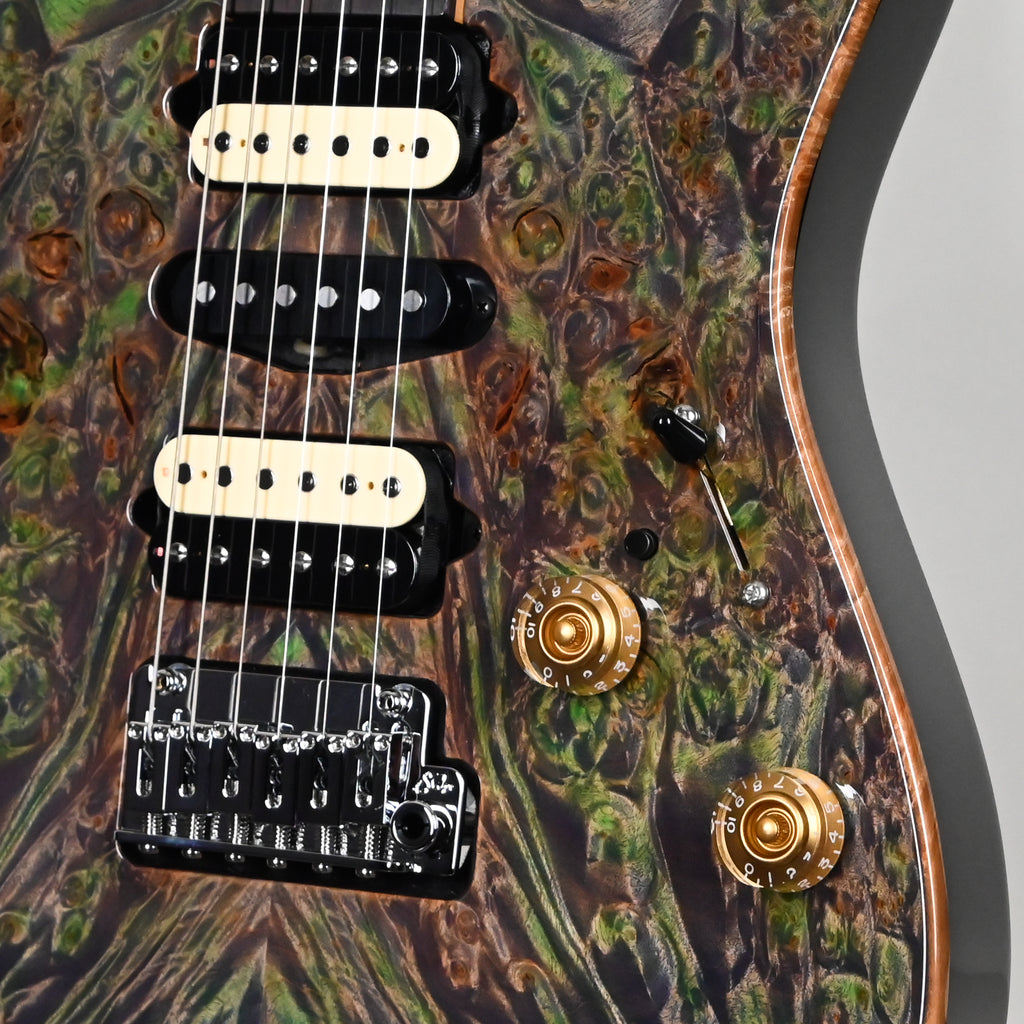 Suhr Custom Modern w/ Waterfall Burl Maple Electric Guitar- Trans Algae 2026 (93637)