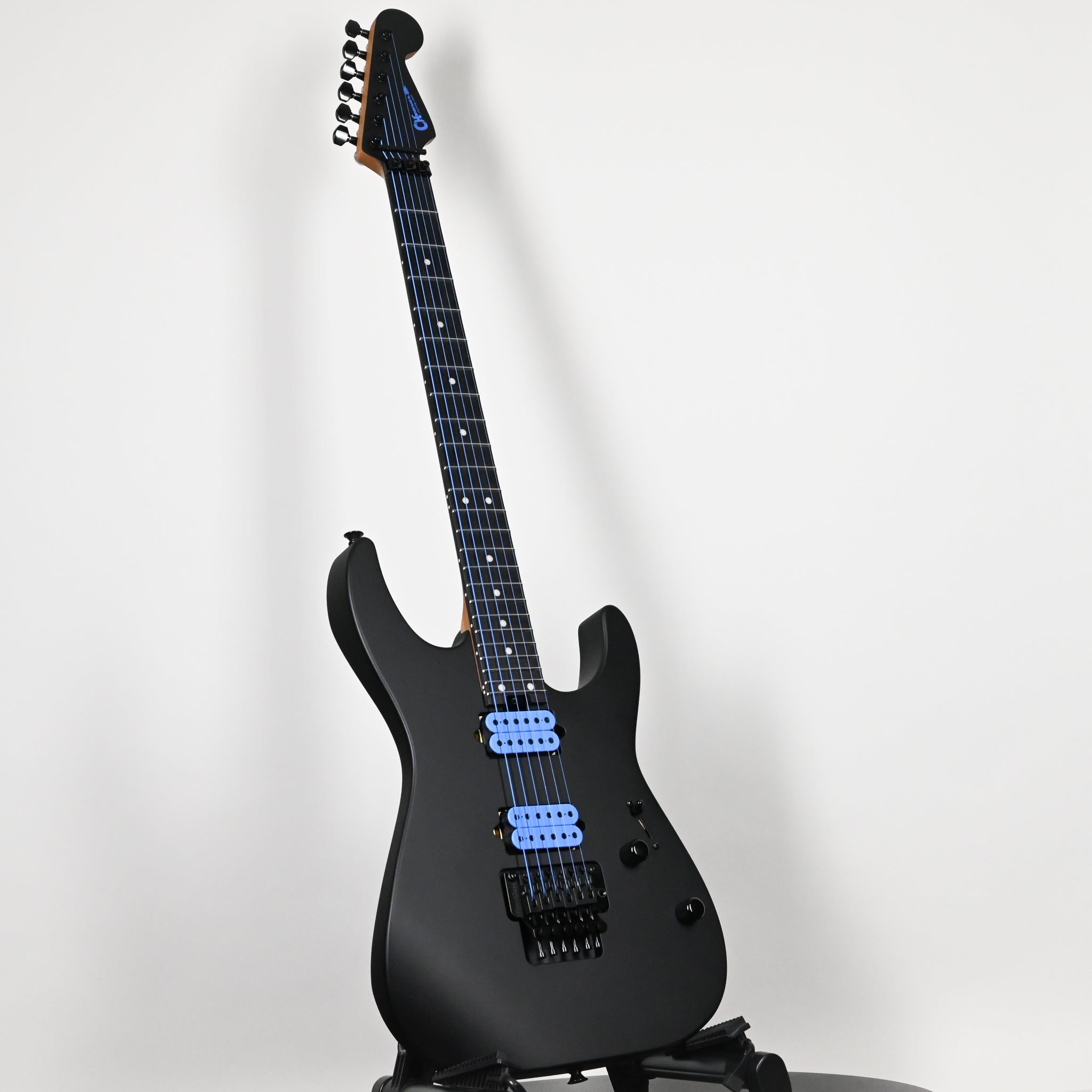 Charvel USA Custom Shop DK24 2H FR Electric Guitar- Blue on Black 2026 (UC260003)