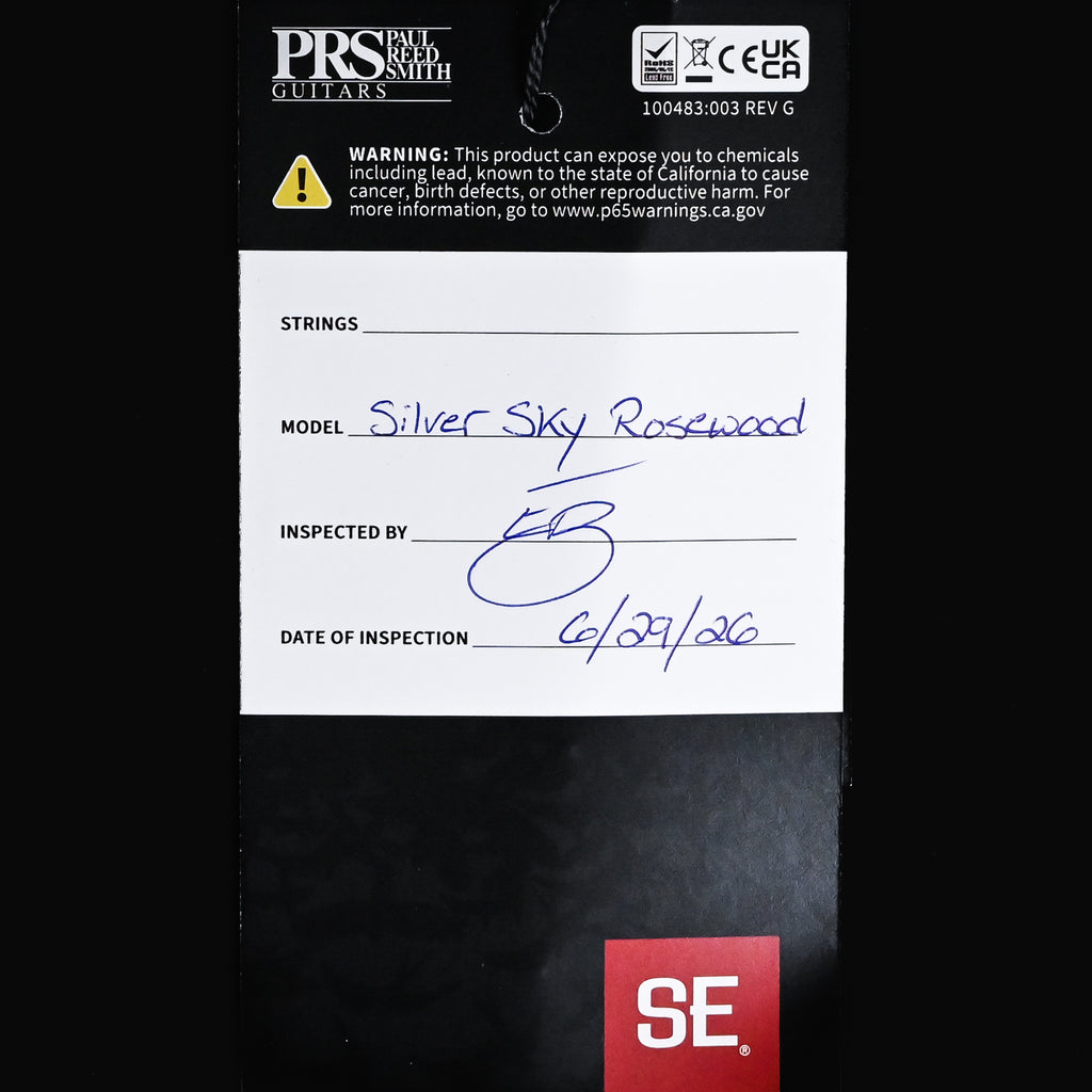 PRS SE Silver Sky John Mayer Signature Electric Guitar- Trad Blue 2026 (CTII016710)