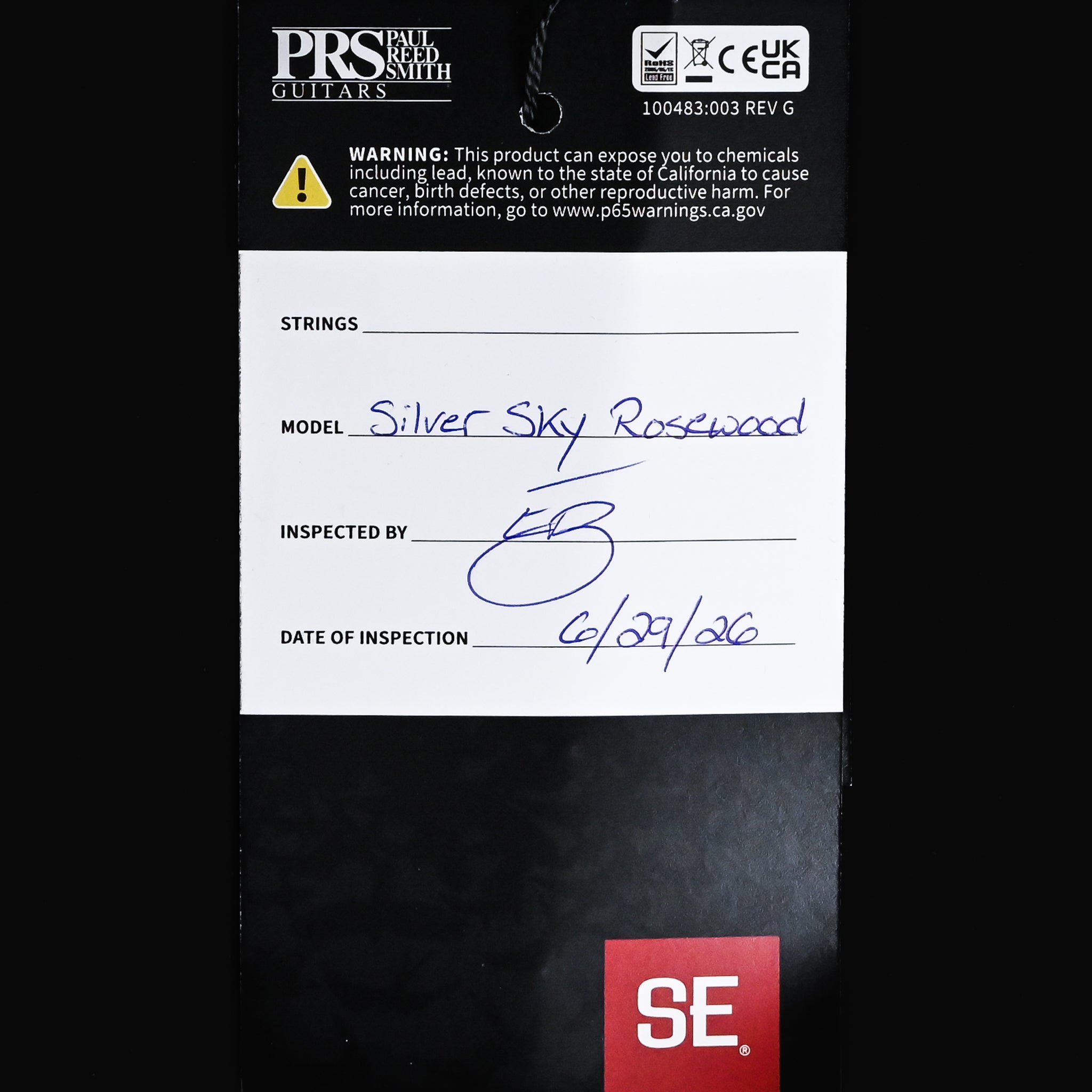 PRS SE Silver Sky John Mayer Signature Electric Guitar- Trad Blue 2026 (CTII016710)