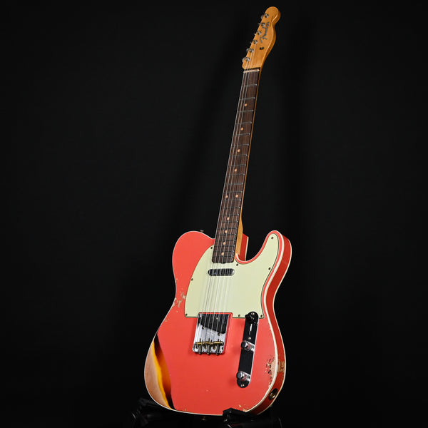 Fender Custom Shop Limited Edition '60 Telecaster Custom Heavy Relic- Aged Tahitian Coral/ Chocolate 3 Tone Sunburst 2024 (CZ580746)