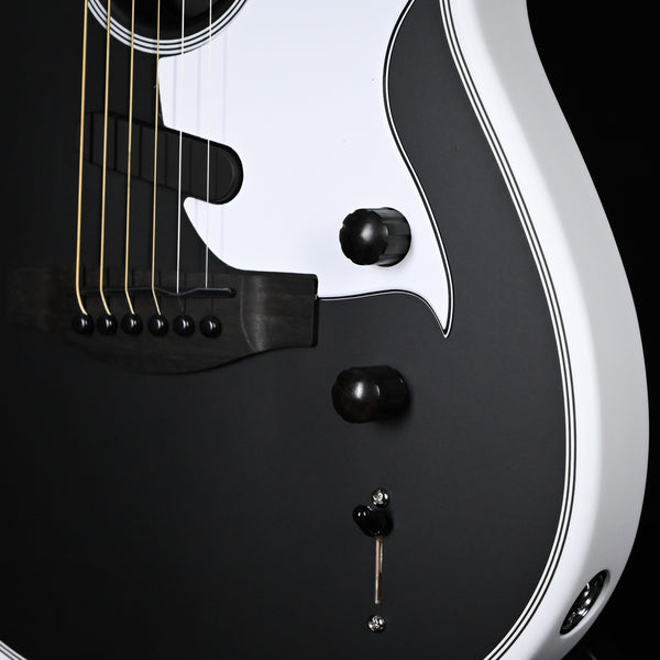 Fender Jack White Triplesonic Acoustasonic Telecaster Signature Guitar- Satin Arctic White w/ Black Top 2025 (JWA25251)