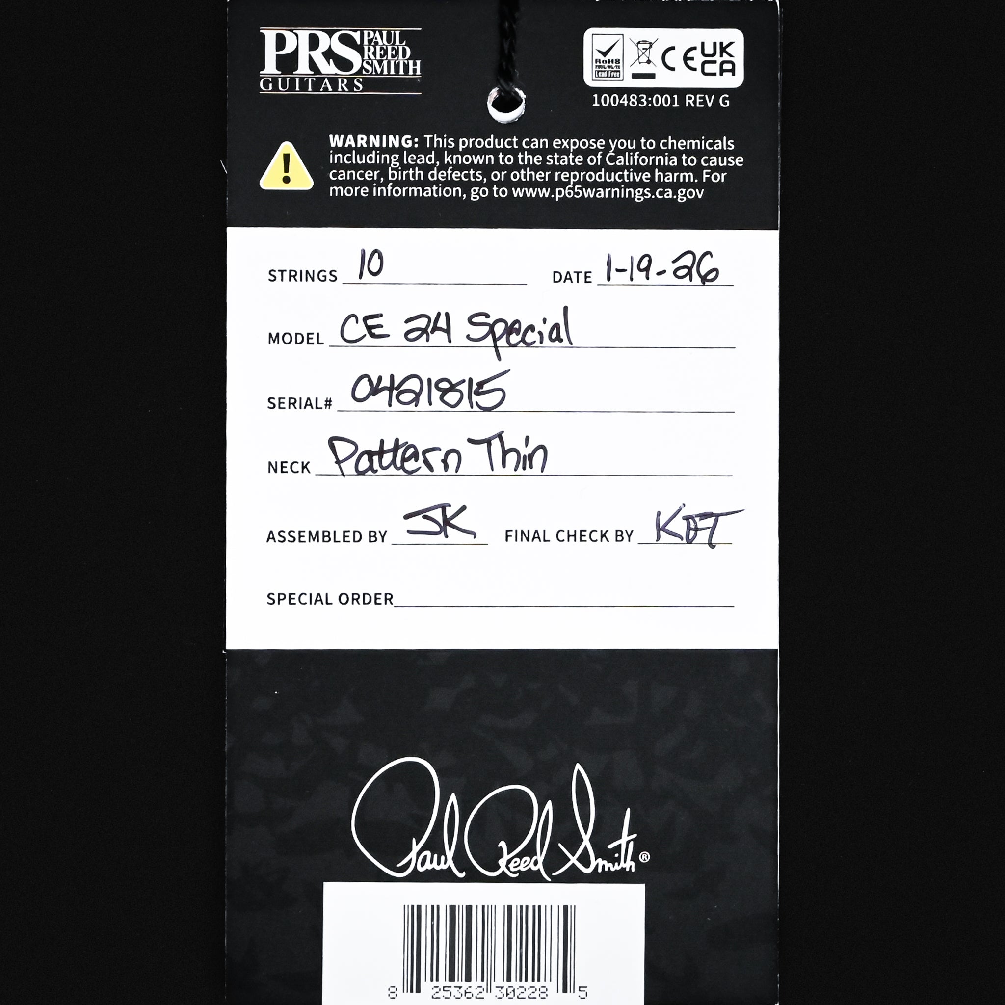 PRS CE 24 Special Electric Guitar- Sprayer's Choice 2026 (0421815)