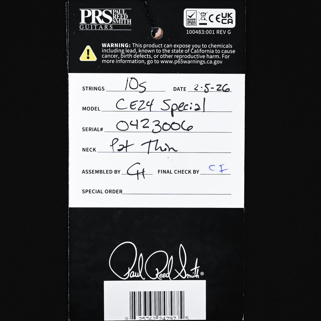 PRS CE 24 Special Limited Edition Electric Guitar- Black Amber 2025 (0423006)
