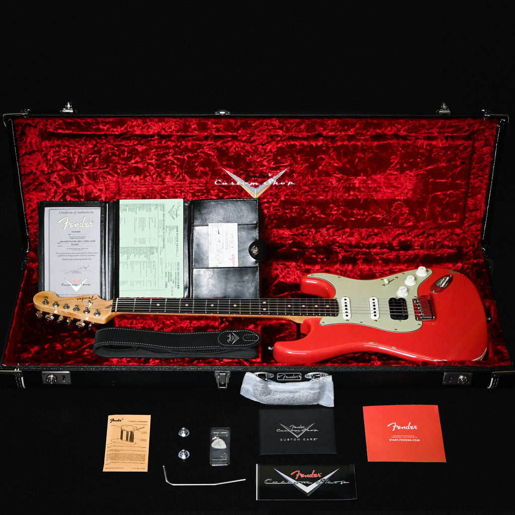 Fender Custom Shop Deluxe Stratocaster w/ Seymour Duncan SH4B Humbucker, Relic/ Closet Classic Hardware- Aged Fiesta Red 2026 (R152365)