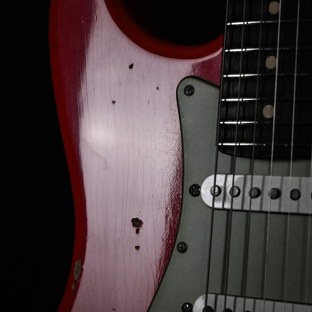 Fender Custom Shop Deluxe Stratocaster w/ Seymour Duncan SH4B Humbucker, Relic/ Closet Classic Hardware- Aged Fiesta Red 2026 (R152365)