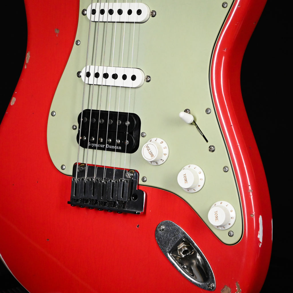 Fender Custom Shop Deluxe Stratocaster w/ Seymour Duncan SH4B Humbucker, Relic/ Closet Classic Hardware- Aged Fiesta Red 2026 (R152365)