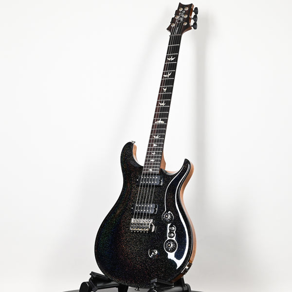 PRS Custom 24-08 Electric Guitar- Black Rainbow Holoflake Top & Binding 2026 (0421432)