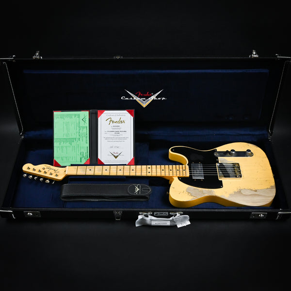 Fender Custom Shop '51 Loaded CuNiFe Telecaster Masterbuilt Austin MacNutt - Heavy Relic Aged Nocaster Blonde (R131801)