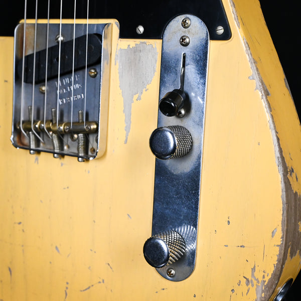 Fender Custom Shop '51 Loaded CuNiFe Telecaster Masterbuilt Austin MacNutt - Heavy Relic Aged Nocaster Blonde (R131801)