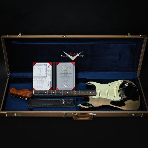 Fender Custom Shop Masterbuilt Levi Perry 60/63 Stratocaster w/ Brazilian Rosewood, Super Heavy Relic- Aged Black 2025 (R147540)