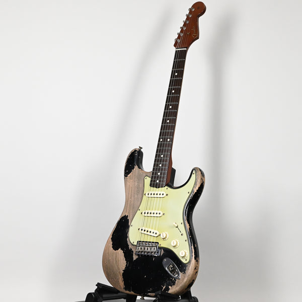 Fender Custom Shop Masterbuilt Levi Perry 60/63 Stratocaster w/ Brazilian Rosewood, Super Heavy Relic- Aged Black 2025 (R147540)
