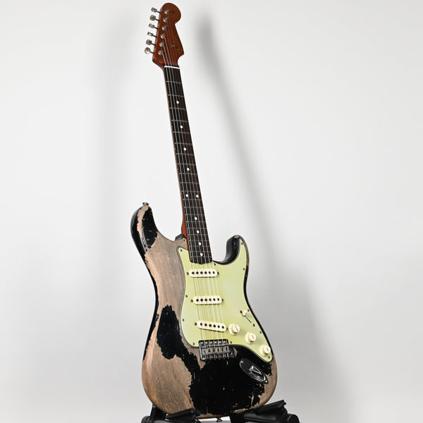 Fender Custom Shop Masterbuilt Levi Perry 60/63 Stratocaster w/ Brazilian Rosewood, Super Heavy Relic- Aged Black 2025 (R147540)